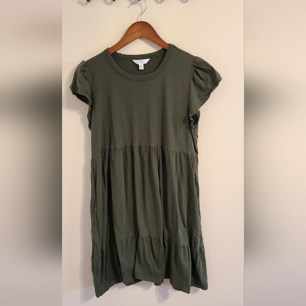 Time and Tru Olive Green Dress
